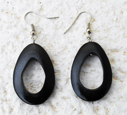 Boucles d'Oreilles en bois Ethniques Petites Gouttes