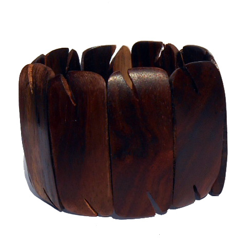 Bracelet original en bois exotique naturel artisanat de Bali
