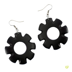 Boucles d'Oreilles en Bois Pendantes Forme Originale